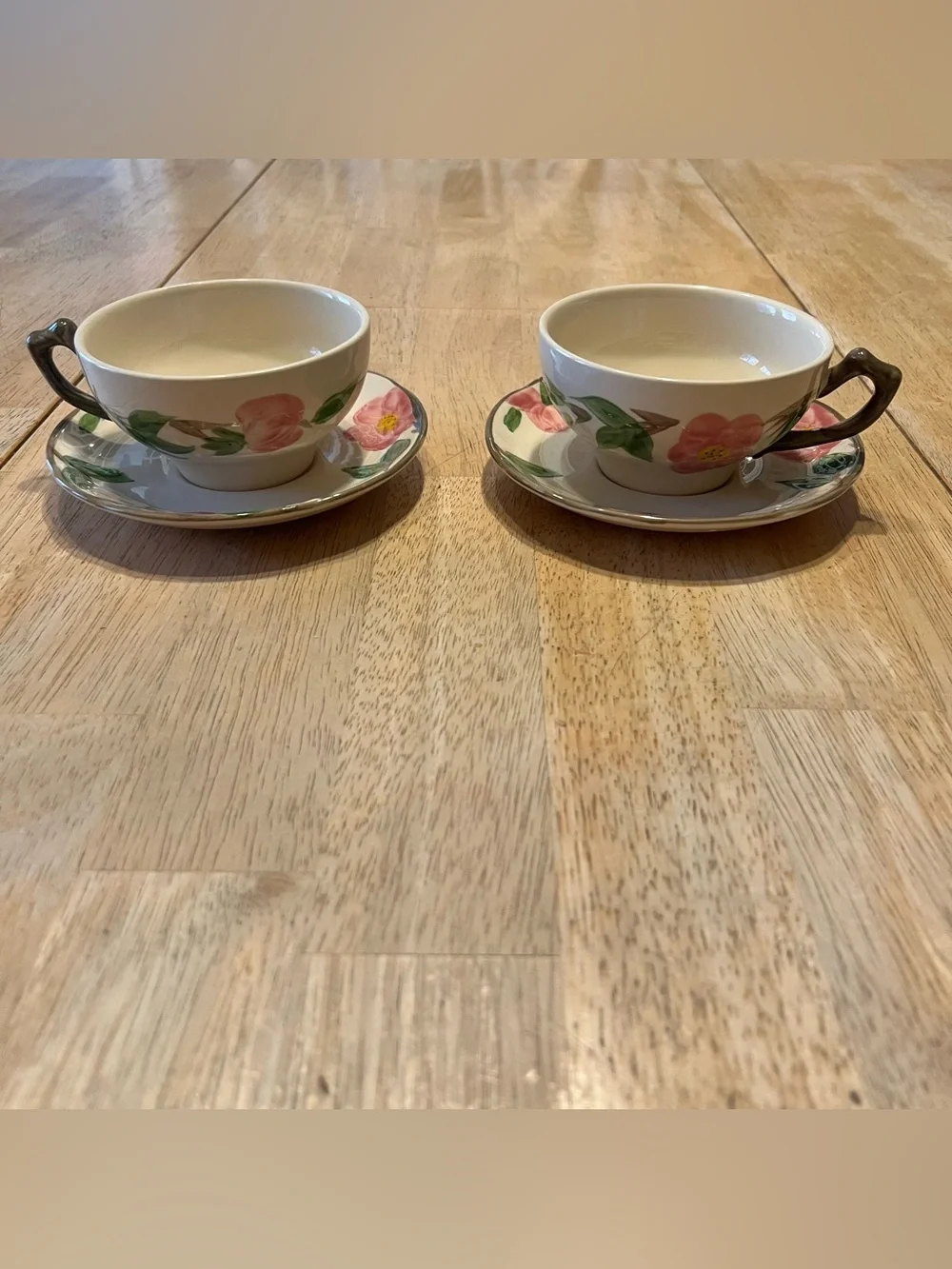 Vintage Franciscan Desert Rose Teacup and Saucer Sets ~ England